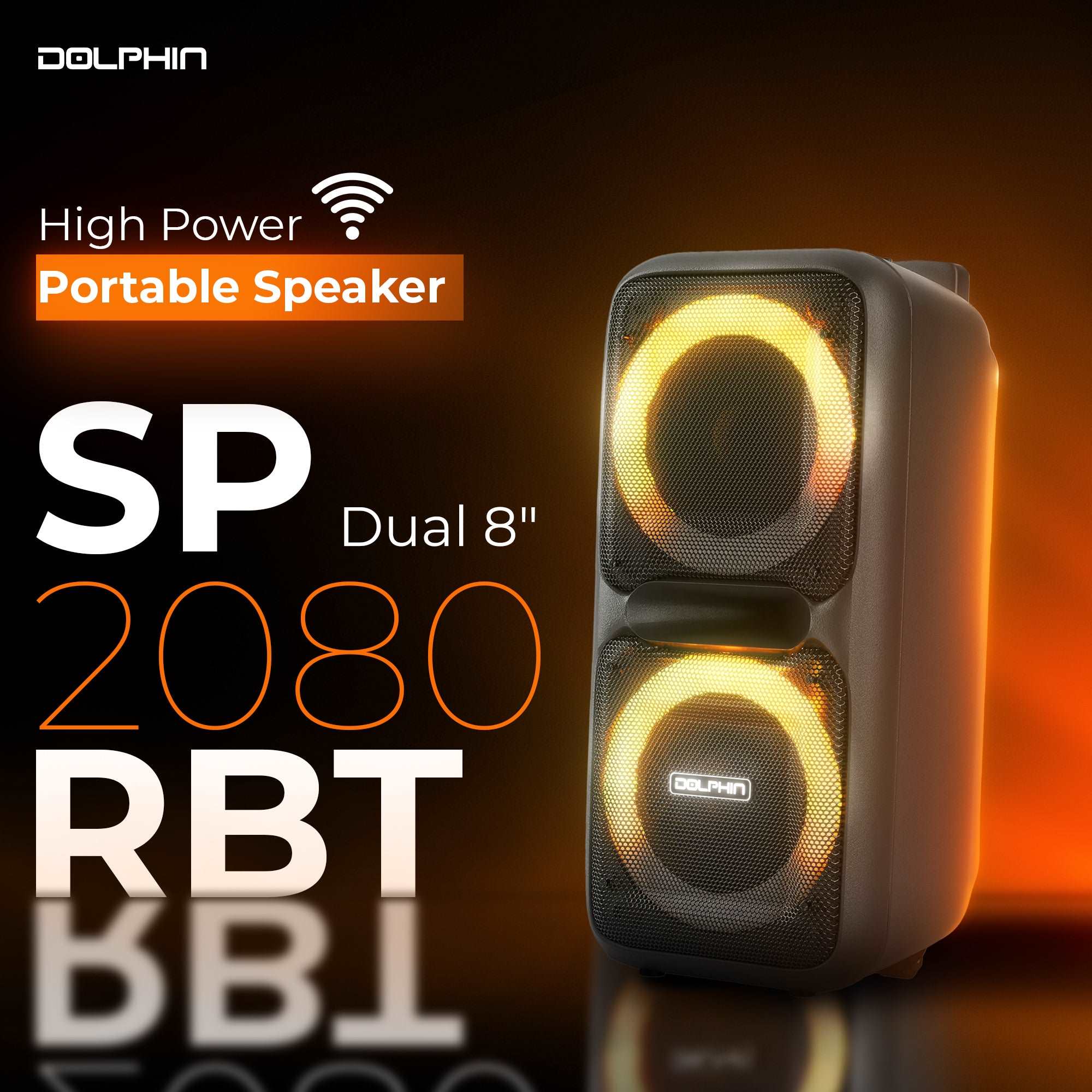 Party Speaker Dolphin BoxParty 2080 Dual 8-Inch High Power