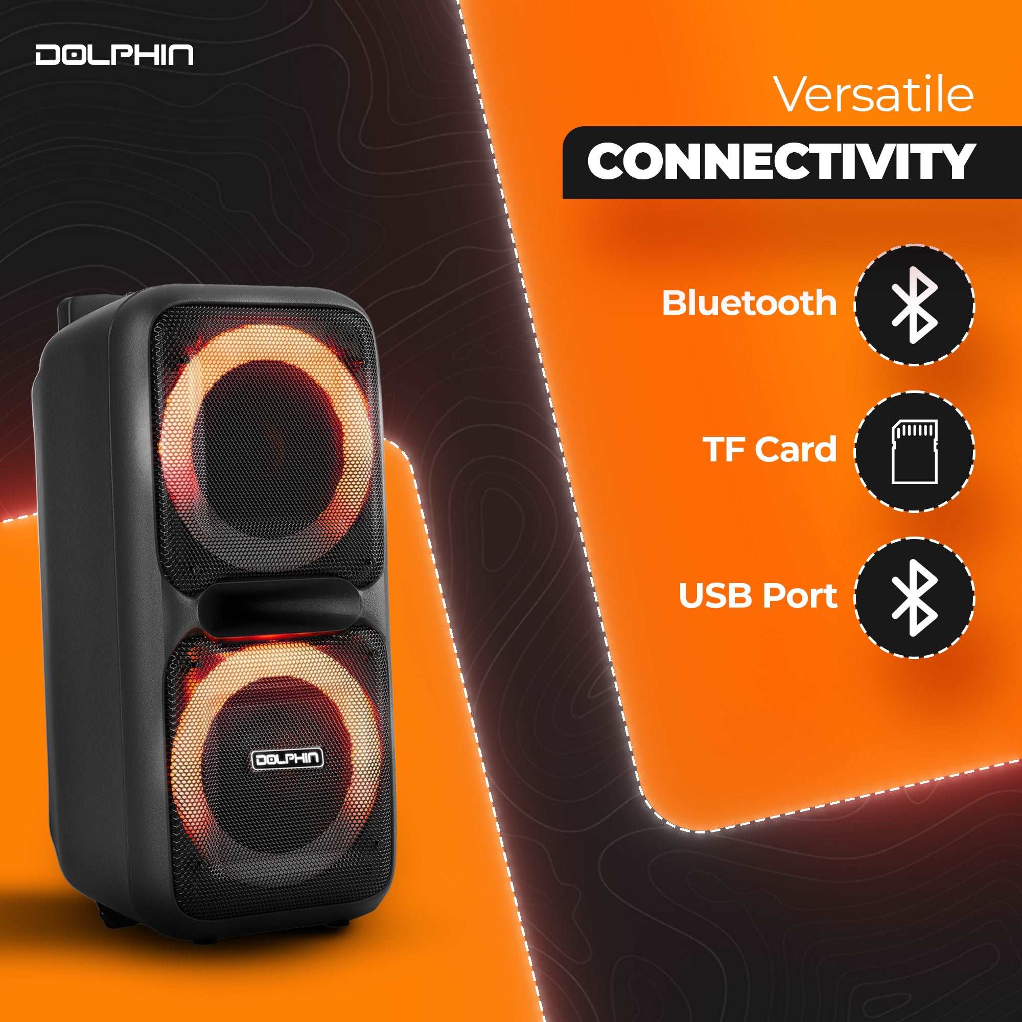 Party Speaker Dolphin BoxParty 2080 Dual 8-Inch High Power