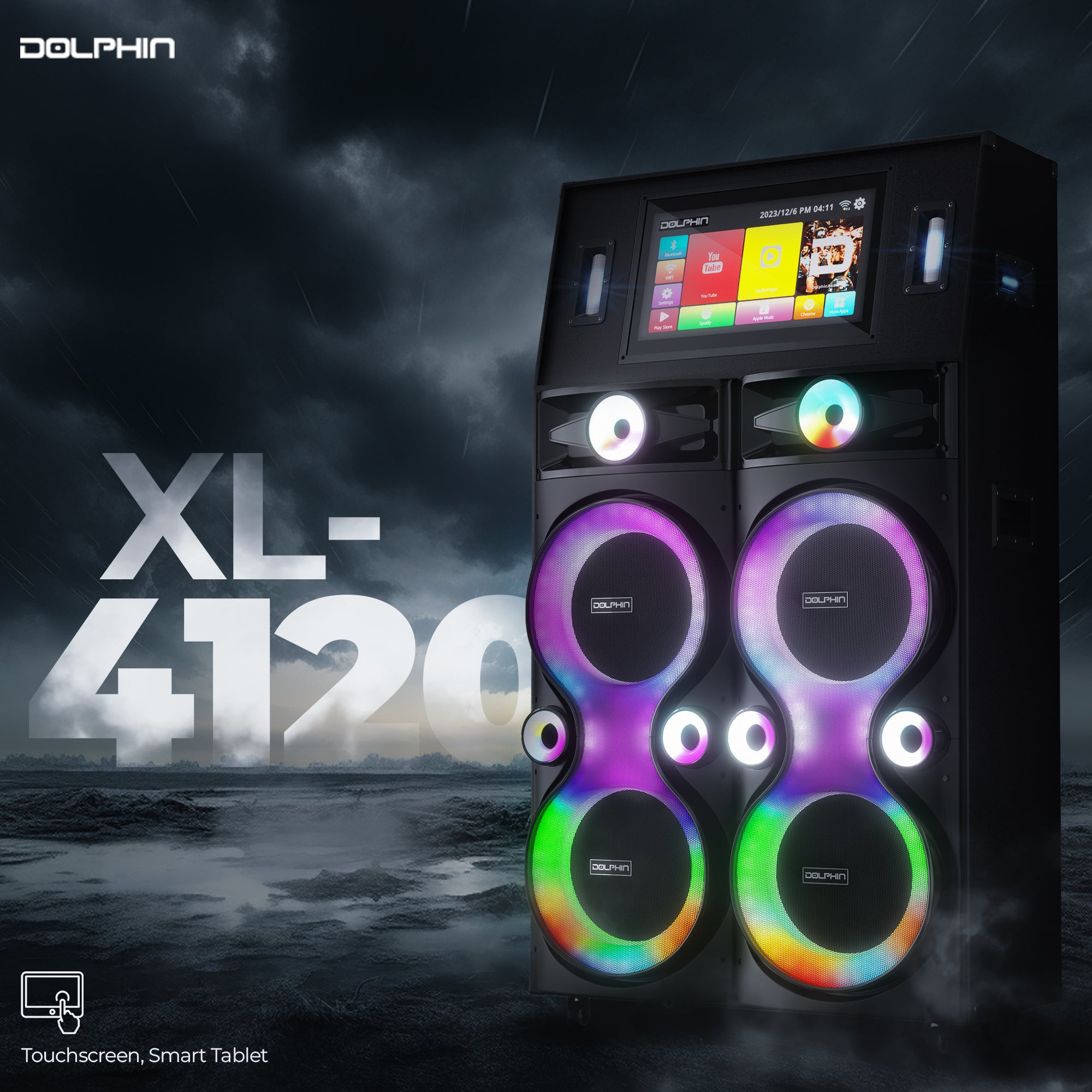 Dolphin Karaokebox 4120 Professional Karaoke Machine with 4x 12