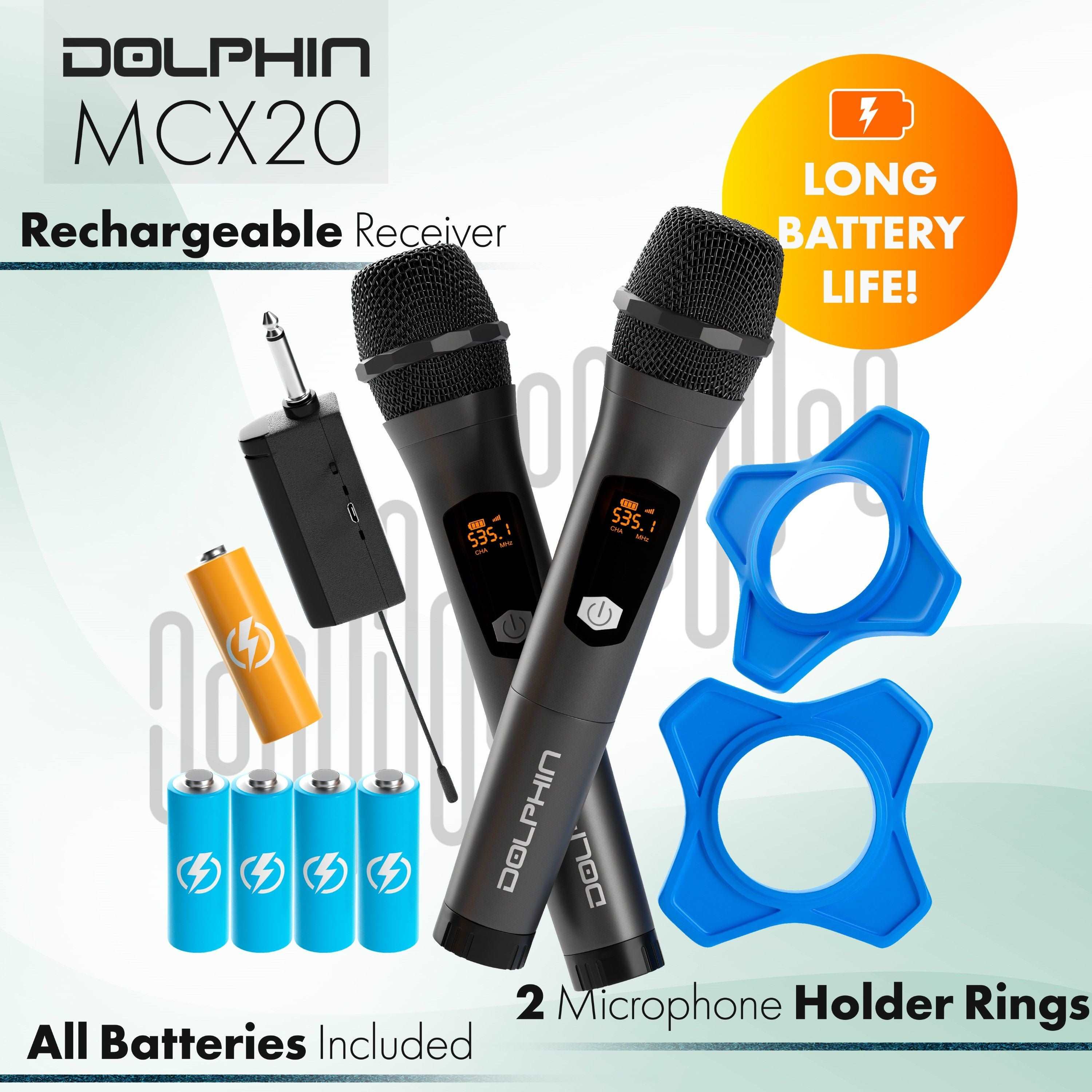 PartyMic 20 UHF Dual Wireless Microphone System | Crystal-Clear