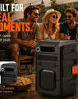 Dolphin DIVER Max DRX-100 160W Portable Bluetooth Speaker | IPX6 Waterproof | Removable Battery | RGB Lights | USB-C Fast Charging