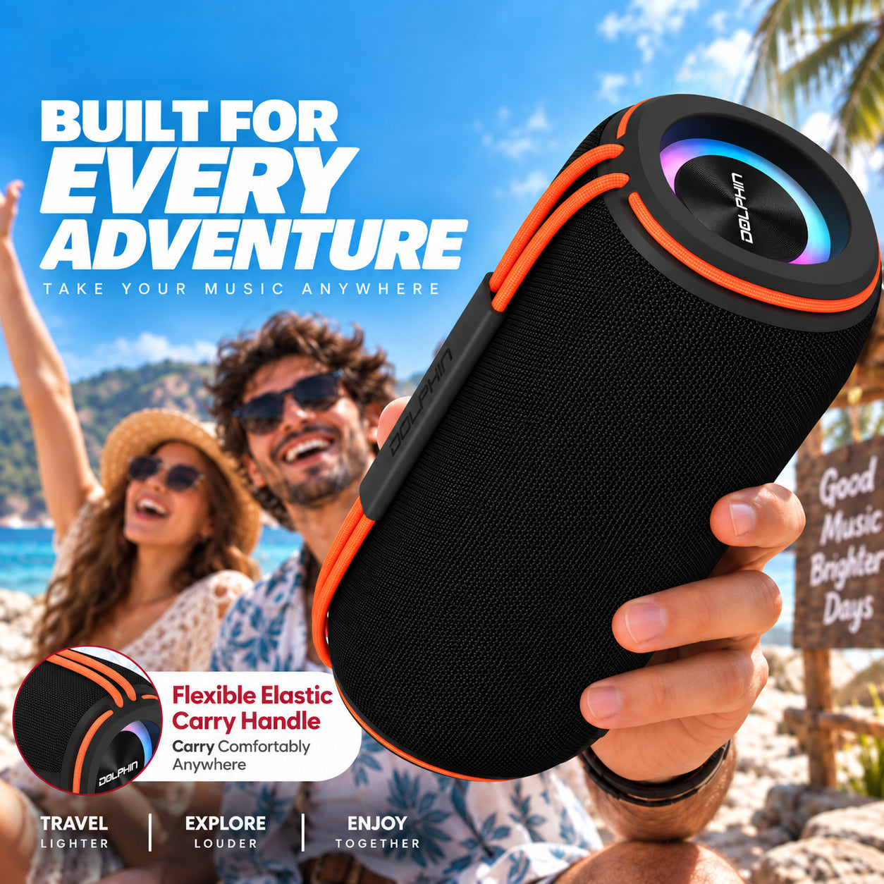 Diver 60: Portable Waterproof Speaker with IPX6 Rating, Compact