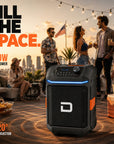 Dolphin DIVER Max DRX-100 160W Portable Bluetooth Speaker | IPX6 Waterproof | Removable Battery | RGB Lights | USB-C Fast Charging
