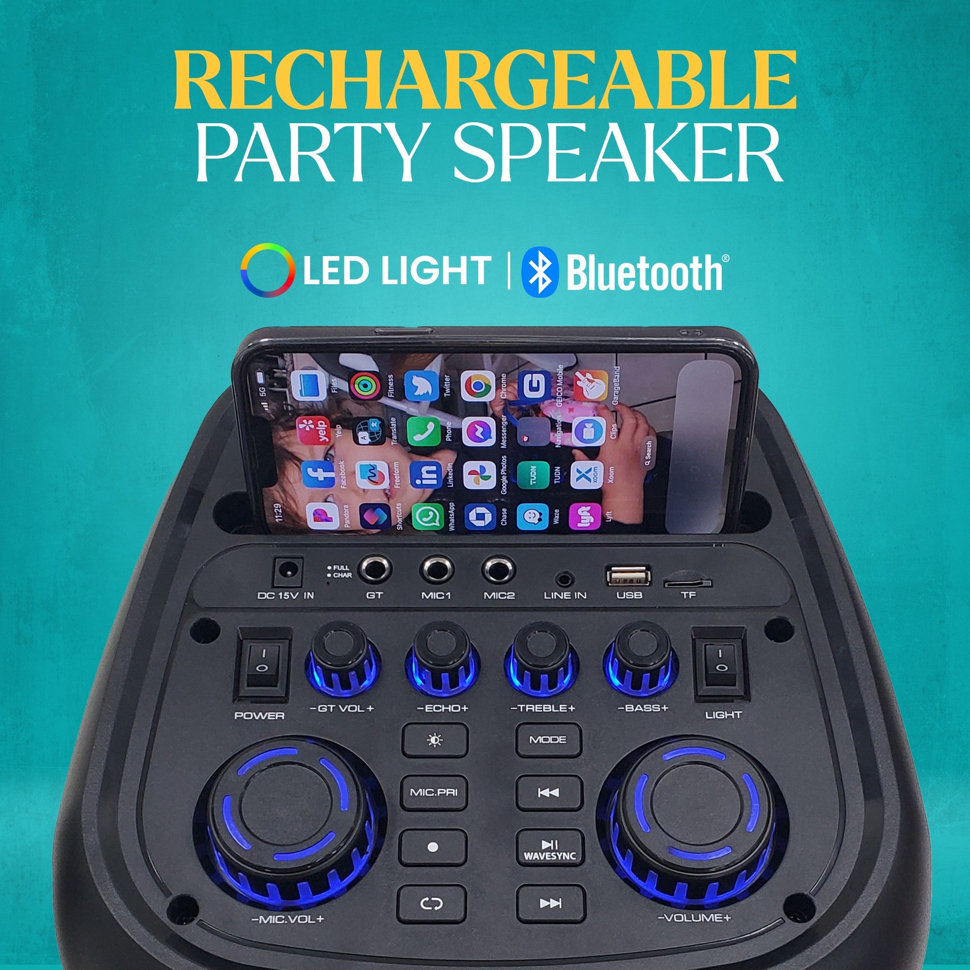 KaraokeBox 380: Unleash the Party Vibes with this Large Bluetooth