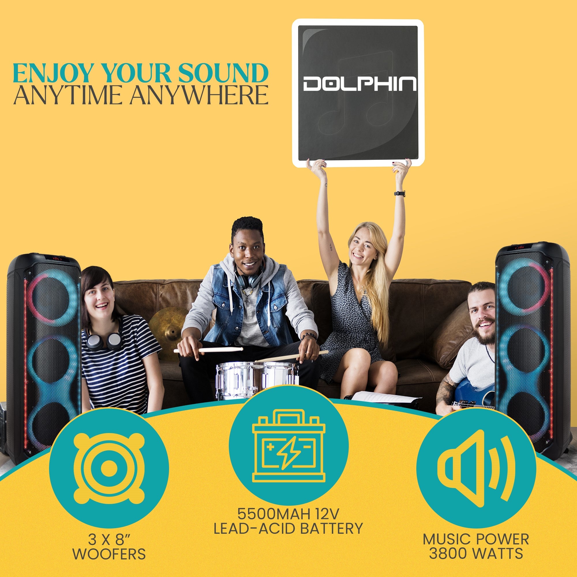 KaraokeBox 380: Unleash the Party Vibes with this Large Bluetooth