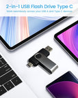 USB Type C To USB Flash Drive OTG PenDrive For Phone/Mac/Tablet - Top ElectrosUSBUSB-C BULK 4GB BLACK